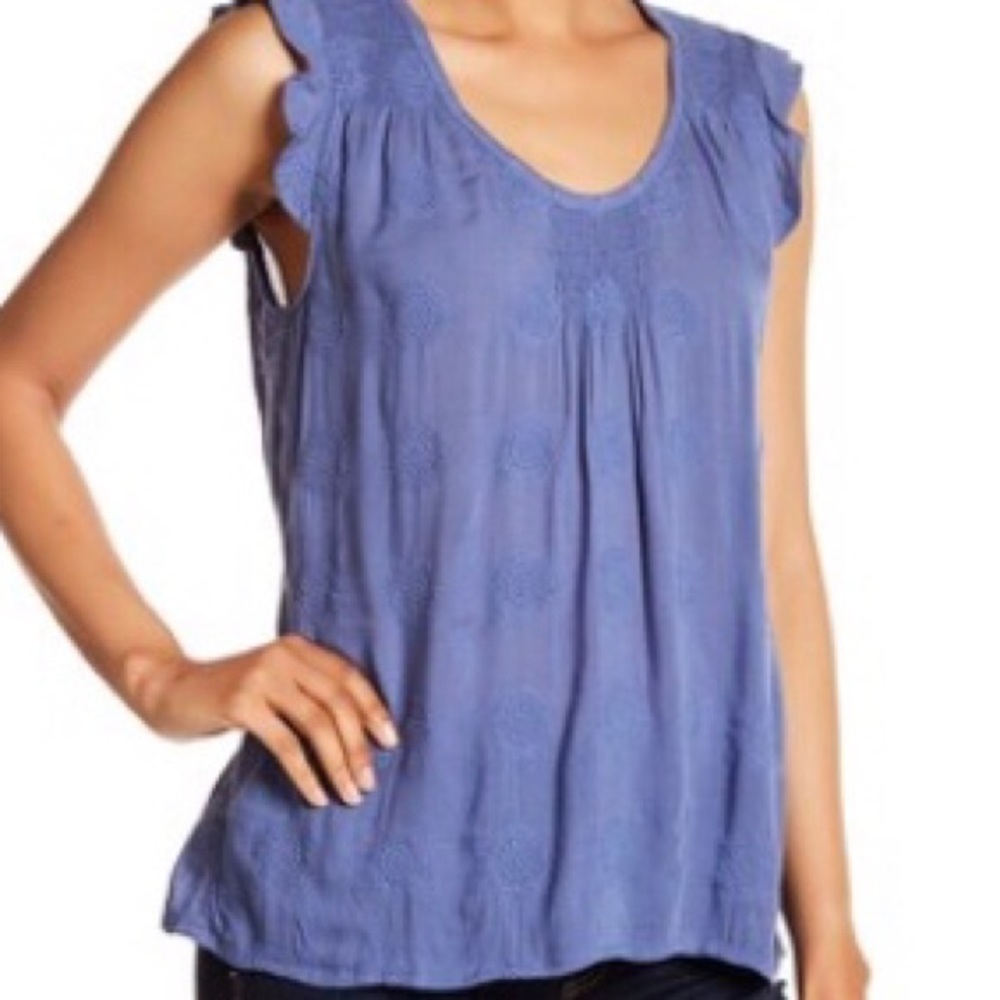 Nordstrom Rack Penny Embroidered Cap Sleeve Top